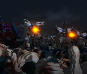 TSFs fighting the BETA alien invasion of Japan